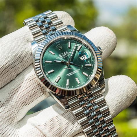 rolex datejust green dial steel|Rolex Datejust 41mm mint green.